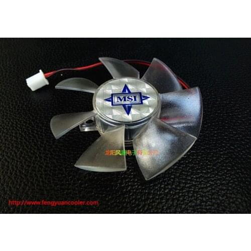 New 6015 Graphics card fan blade 55MM Diameter 26mm Hole Pitch 12V 0.1A fan blade for mis graphics 2pin
