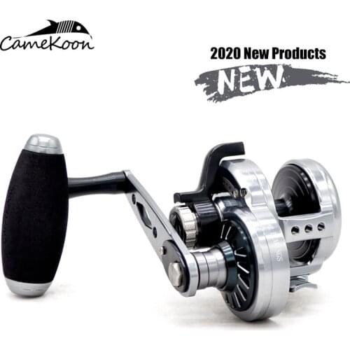 CAMEKOON Full Metal Trolling Wheel Max Drag 32kgs Pe3 # - 300M 9+2 Ball Bearings Overhead Saltwater Boat Reel Jigging Reel