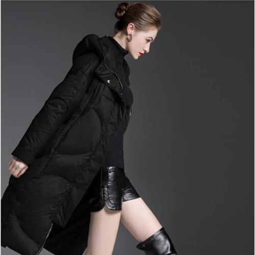 Womens Winter Down Coat 2020 New Long White Duck Down Jacket Loose Female Parkas Thick Warm Puffer Jackets Snow Outwear coats