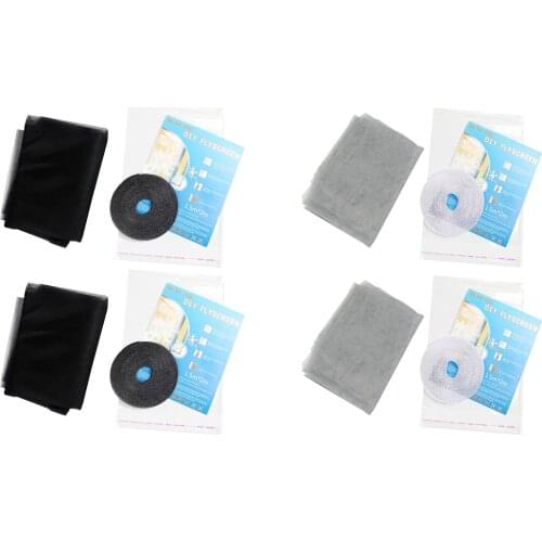 2 Pack New Indoor Insect Fly Screen Nets Curtain Mesh Bug Mosquito Netting Door Window With 2 Rolls Self-adhesive Tape everyday
