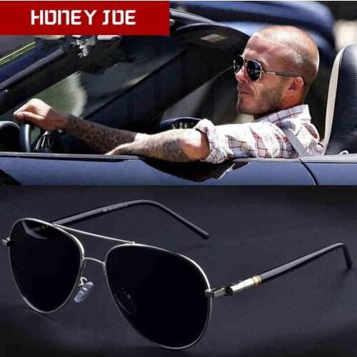 Mens Retro Fashion Polarized Driving Sunglasses Vintage Pilot Eyewear Shades Metal Eyeglasses Sun Glasses Spring Hinge UV400