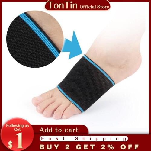Unisex 1pair Ankle Protection Breathable Foot Arc Thickened Foot Mat Sports Shoe Insole Pad Bandage Foot Strap