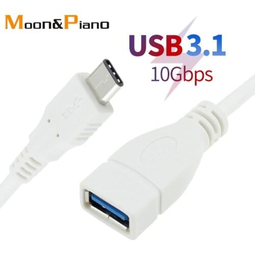 USB 3.1 Type-c Cables Female to Male Type-C OTG Line Type C To AF Cord 10Gbps Transfer Speeds For Laptop Computer Mobile Phone