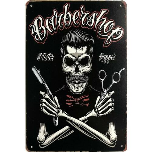 Barber Shop Vintage Metal Tin Signs Rustic Pin Up Poster Plaque Pub Wall Decor