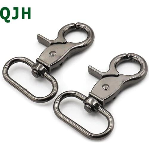 2PCS DIY leather bag belt accessories rotatable hanging buckle solid metal spring hook trigger lobster buckle clip spring door