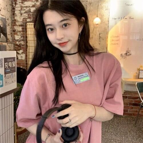 Womens T-shirts Tops Japanese Kawaii Ladies Ulzzang Cute Sweet Letter Print Tshirt Female Korean Harajuku Clothes For Women