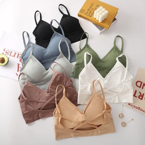Women Tank Crop Top Seamless Underwear Women Sexy Lingerie Female Crop Tops Intimates Fashion Short Top Sports Padded Camisole