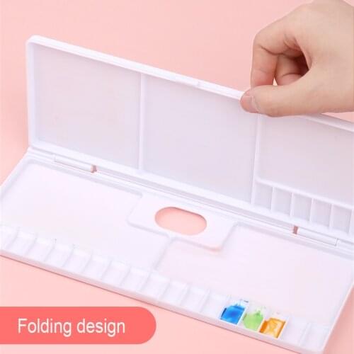 1pc Sakura Multi-function Folding Plum Rectangle ShapePalette Gouache Watercolor Painting Box 7/18/24 Grids Art Supplies