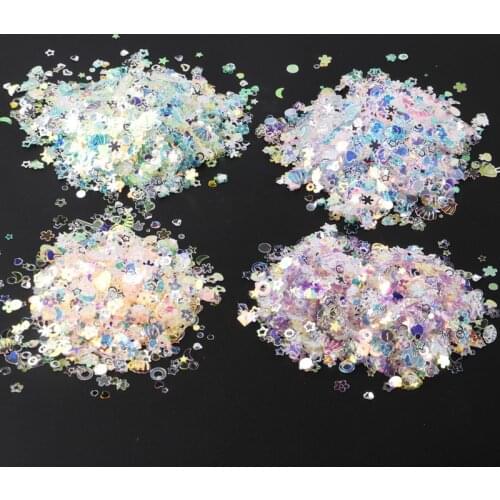 10g Mixed Confetti Diy Crafts Glitter Sequins For Decor Eye Makeup Paillettes Shaped Shell Star Heart Sequins Nails Art Sequins