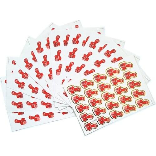 10 set/pack 9 * 12.5cm mini paper children toys stickers thumbs OK stickers kindergarten teachers reward stickers