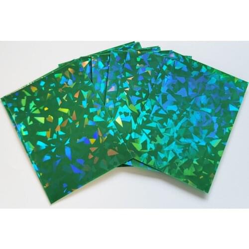 100PCS BL Broken Gemstone Glass Laser 66x91mm Card Sleeves MTG/PKM/TCG YuGiOh Protector Holographic Foil Card Binder Film Tarot