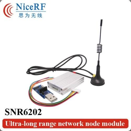 2pcs 433MHz RS232 Interface Ultra-long Rrange Wireless RF Module SNR6202 +2pcs Sucker Antennas+2pcs TTL USB brigde board