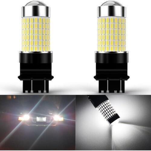 2pcs Canbus T25 LED 3157 3156 P27/7W 1156 Ba15s Bay15d 1157 7443 LED Bulbs 3014 SMD Car Rear Brake Light Parking 12V 6500K White