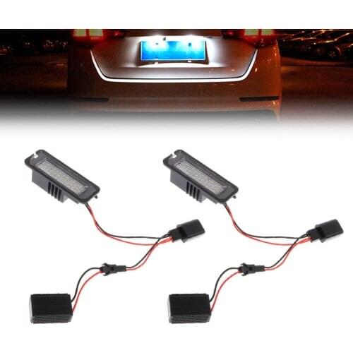 2pcs LED Number License Plate Light For VW GOLF MK4 MK5 MK6 PASSAT EOS ERROR FREE