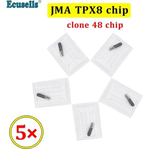 5pcs/lot JMA KEY CHIP TPX8 encrypted GLASS chip TRANSPONDER cloner CHIP COPY ID48 48 CHIP