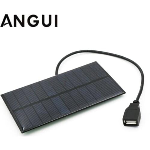 5V 300mA Output USB Solar Battery Charger USB Female port 5.5V 1.65W Charge Regulators Solar Panel 3.7V 18650