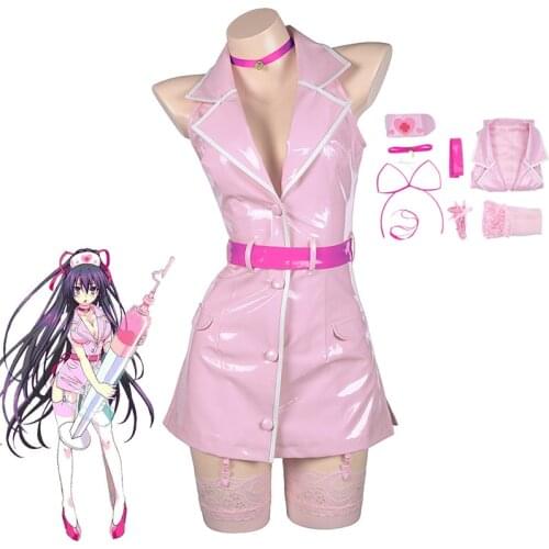 Anime DATE A LIVE Yatogami Tohka Cosplay Costumes Princess Nurse Uniform Accessories Suits For Women Girls Halloween Carnival