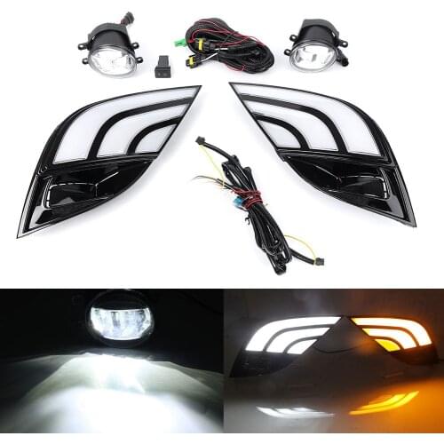 Car LED DRL Turn Signal Lamp Fog Light Wiring Kit For Toyota Camry SE XSE 2018