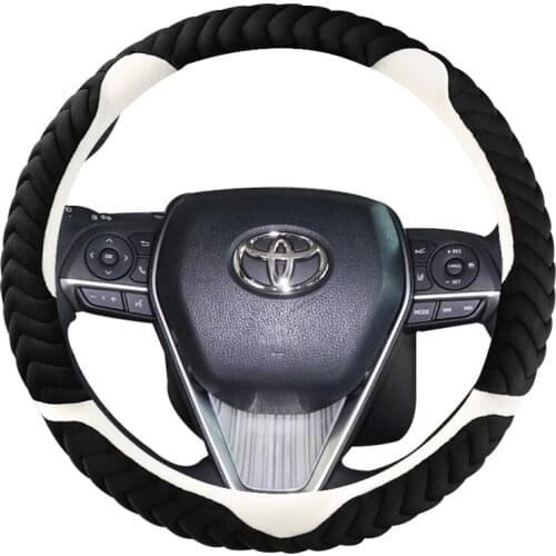 Warm Flannelette Steering Wheel Cover for Toyota Corolla Fortuner Sequoia Auris Avensis YARIS Vios Celica 86 Auto Accessories