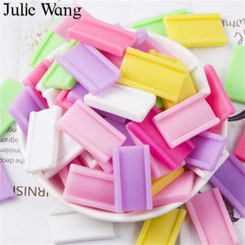 Julie Wang 10PCS Resin Bubble Gum Charms Mixed Colors Artificial Food Slime Pendants Jewelry Making Accessory Home Decor Props