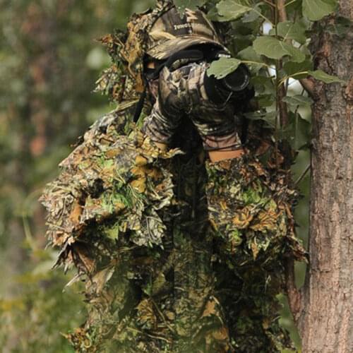 3D Camouflage Hunting Clothes Sniper Uniform Army Tactical Ghillie Suit Kids Adults Fishing Training Airsoft Jacket Pants Set