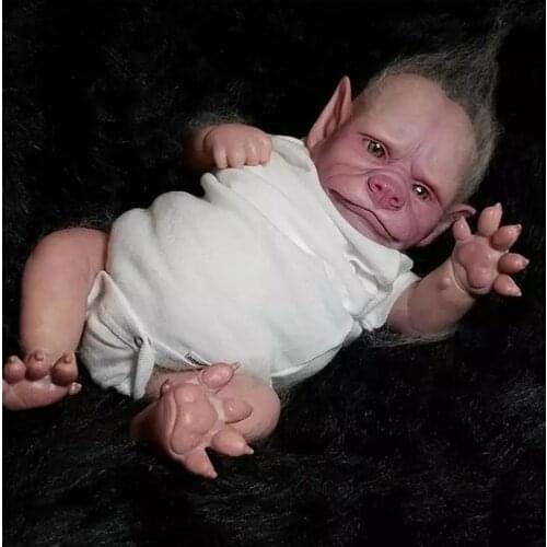 19inch Reborn Doll Kit Robbie The Werewolf Lifelike Soft Touch Unpainted Unfinished Doll Parts Fresh Color Collectible Art Doll