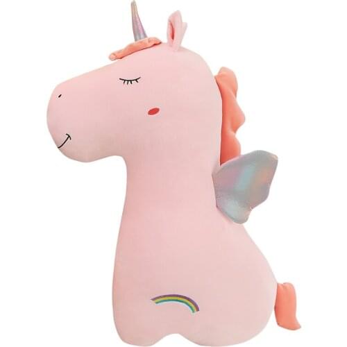 Nice Soft High Quality Unicorn Plush Toy Sofa Sleep Pillow Cushion Stuffed Horse Doll Home Decor Kids Girlfriends Birthday Gift