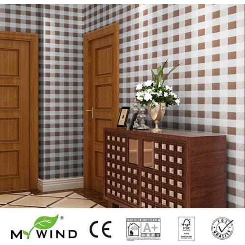 2019 MY WIND lively lattice Luxury Wallpaper Paper weave grasscloth 3D wallpapers designs european vintage wall papers