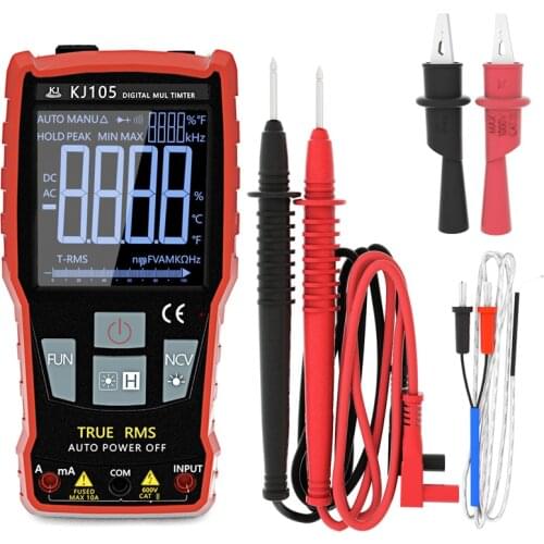 Handskit Digital Multimeter 6000 Counts AC DC Voltage LCD Display Professional Measuring Meter Tester With Test Leads
