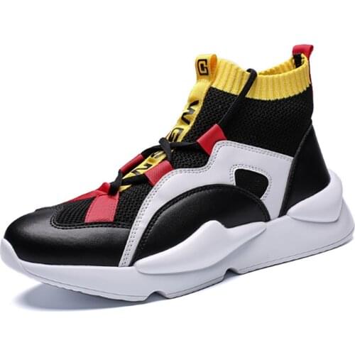 TaoBo Spring Mens Shoes Fall Fashion Shoes 2020 New High-top Socks Sports Casual High-top Board Shoes British Fashion Shoes