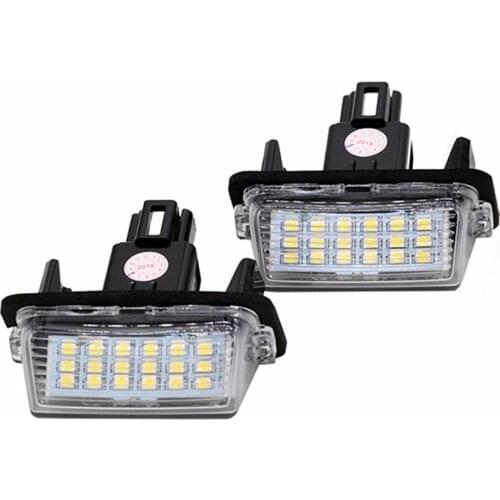 2Pcs/Set License Plate Light For Toyota CAMRY COROLLA 5D PRIUS RACTIS YARIS LED Light For Car License Number Plate Light Lamp