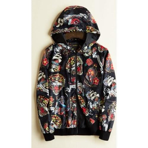 Rib New Men luxury Sleeve embroidery Tiger Head key Flowers couple Baseball Coats & Jackets Abstract digital coat Motor #N09