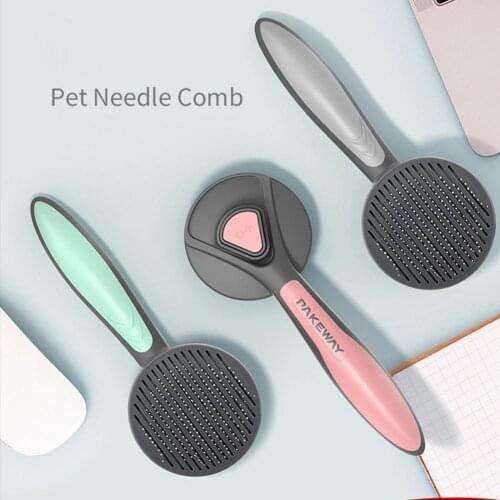 Pet Comb Brush Pet Dog Cat Puppy Hair Shedding Grooming Trimmer Stainless Steel Fur Comb Brush Slicker Tool