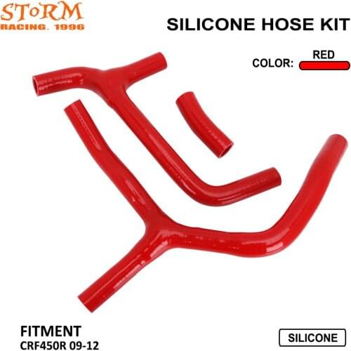 Moto Bike Red Silicone Radiator Heater Coolant Water Hose For HONDA CRF450R 2009-2012 09 10 11 12 Motorcross OFF-Road