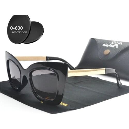 MINCL/Metal Finished Myopia Polarized Sunglasses Brand Women&Men UV Short-sight Glasses Eyeglasses With Diopter -1.0to-4.0 NX