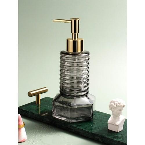 Bathroom Accessories Glass Liquid Soap Bottle Dispenser Lotion Bottle Press-Type Hand Sanitizer Shampoo Bottle dosificador jabón