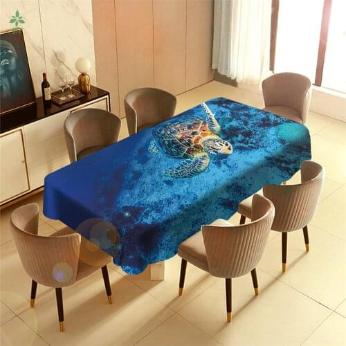 Animals Deep Blue Coral Reef Hawaii Barbecue Picnic Home Party Table Cloth