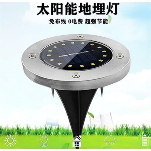 Outdoor Solar Powered Lantern Lights Garland Buried Street Lamp 20led Lawn For Garden Decoration Plug Waterproof Landscape Fairy