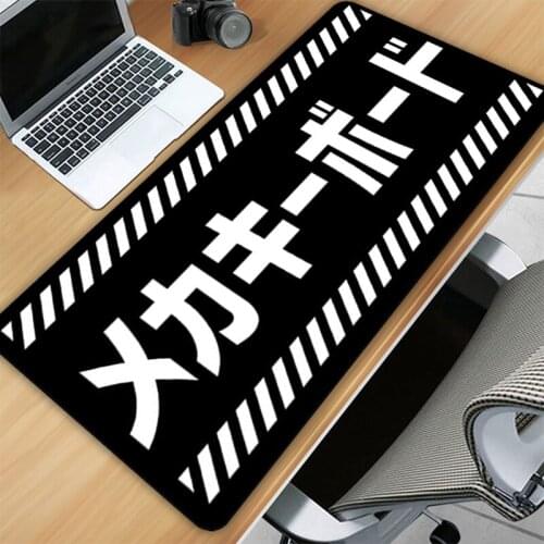 Japanese Mouse Pad Anime Carpet Gaming Accessories Black Mousepad Xxl Gaming Keyboard Rubber Mat PC Gamer Cabinet Deskmat Mice