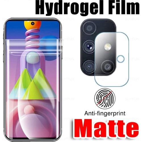 2 IN 1 Cam Protective Glass+Screen Hydrogel Film For Samsung Galaxy M12 M21 M31 M31S M51 Matte Safety Films On Samsun M 31 31s