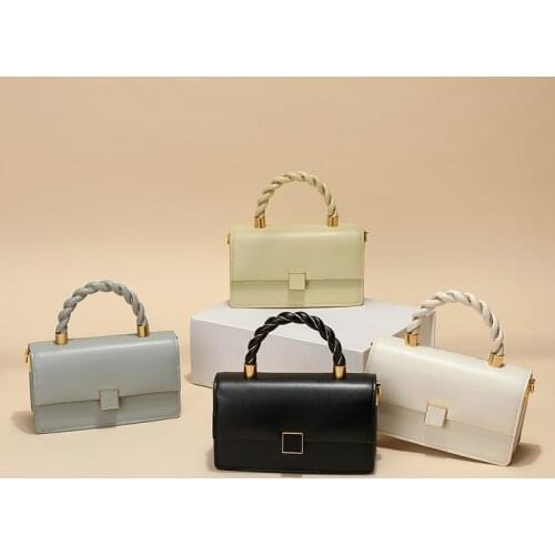 Womens Small Square Bag Pu Leather One Shoulder Messenger Bag Female Handbag