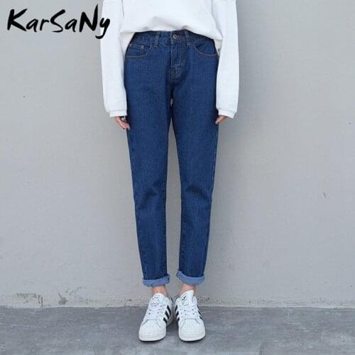 KarSaNy Harem Jeans With High Waist Denim Pants Trousers Loose For Women Grey Vintage Boyfriend Jeans For Women Harem Jean 2019