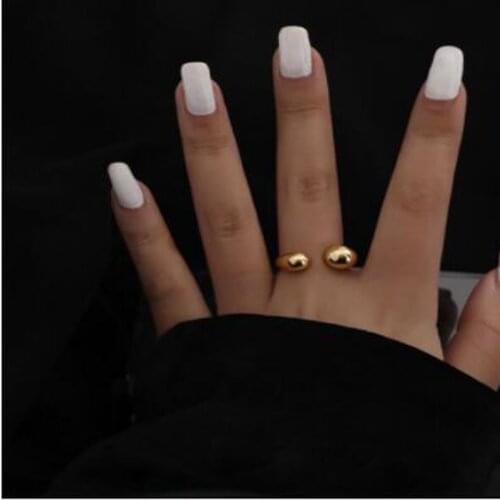 Tocona Punk Gold Color Alloy Metal Glossy Open Joint Ring for Women 2021 Geometric Bohemian Jewelry Accessories Anillo 19088