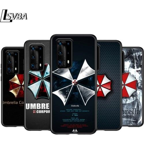 Umbrella Logo For Huawei P Smasrt 2018 2019 2020 2021 Smart S/Z Smart Plus Smart Pro Black Soft Cover Phone Case