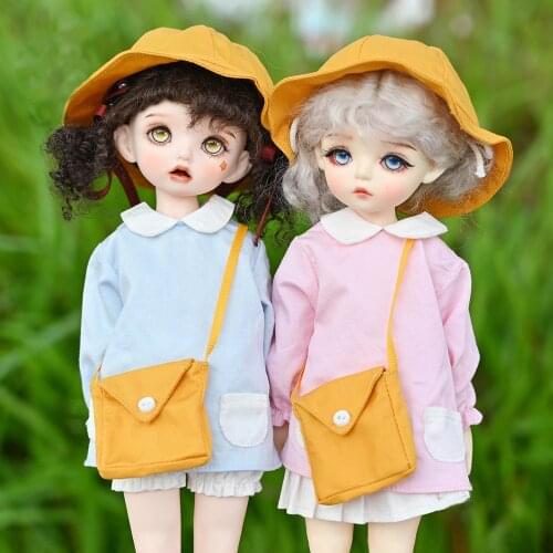 1/6 Bjd Doll Clothes Pleated Skirt Shorts Hat Shirt Bag Kindergarten Suit for Yosd, 30cm Bjd SD DD Doll Clothing Accessories