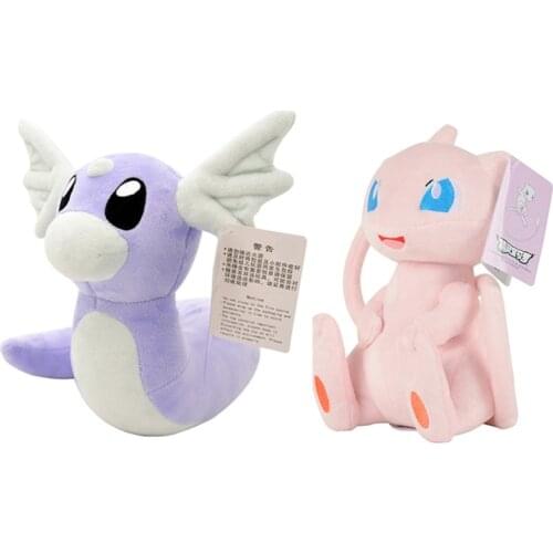 1Pcc 30CM Anime Pokemon Mew Dratini Plush Dolls Creative Cartoon Pillow Cute Pink Purple Stuffed Toys Girls Kids Gifts