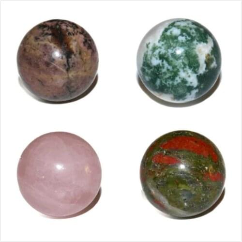 2pcs Natural Stone No hole Beads 20MM Round Amethysts Agates Tiger Eye Beads For DIY Necklace Beads For Jewelry Making