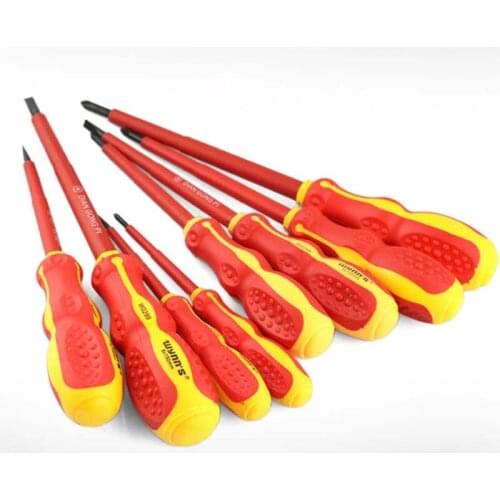 3*75mm-6*150mm Insulated Screwdriver Phillips and Slotted Screw Driver Magnetic CR-V Bolt Driver Screw-driving Tools 1pcs