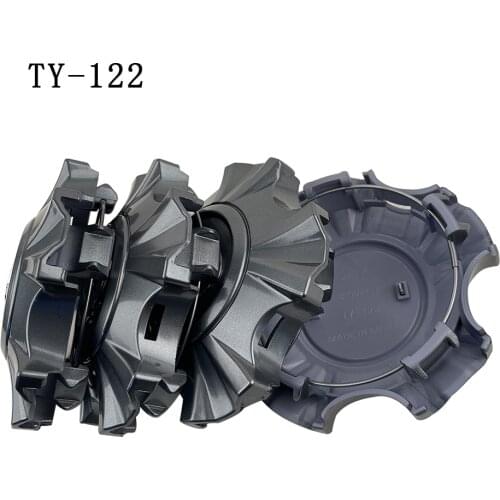 4PCS Universal Car Wheel Center Hub Caps For Toyota Five Holes Wheel Dust-proof Cap Covers Dark Gray Surface