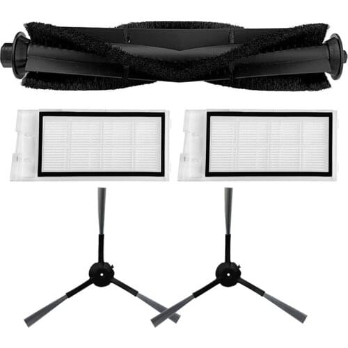 5Pcs Main Brush Side Brush HEPA Filter Kit Accessories For ROIDMI EVE Plus Robot Vacuum Cleaner Spare Parts